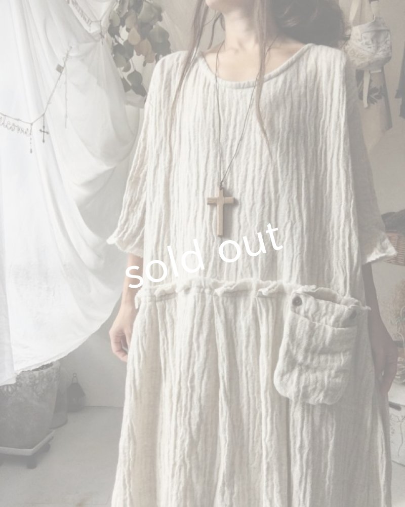 画像7: MARCHE' DE SOEUR／リネンウールワンピース・オフ (7)