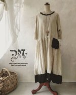 画像1: MARCHE' DE SOEUR／シェットランドウールリネン　ワンピース・オフ (1)