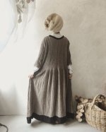 画像13: MARCHE' DE SOEUR／ウールカシミヤリネン　ワンピース・ココア (13)