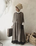 画像11: MARCHE' DE SOEUR／ウールカシミヤリネン　ワンピース・ココア (11)