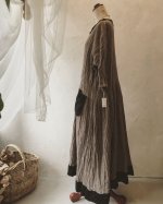 画像6: MARCHE' DE SOEUR／ウールカシミヤリネン　ワンピース・ココア (6)