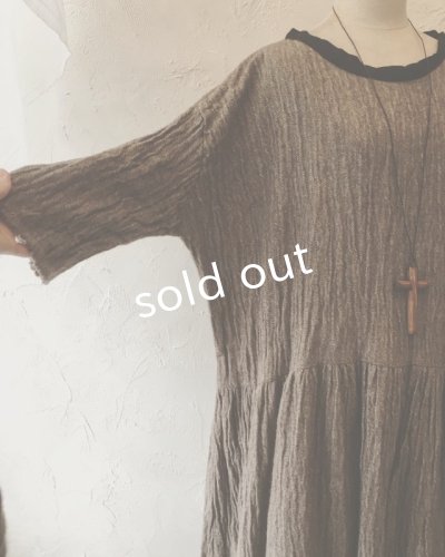 画像5: MARCHE' DE SOEUR/ウールカシミヤリネン ワンピース・ココア