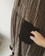 画像4: MARCHE' DE SOEUR／ウールカシミヤリネン　ワンピース・ココア (4)