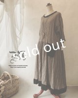 MARCHE' DE SOEUR／ウールカシミヤリネン　ワンピース・ココア