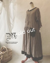MARCHE' DE SOEUR／ウールカシミヤリネン　ワンピース・ココア