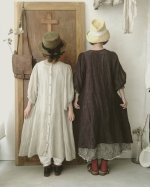 画像18: MARCHE' DE SOEUR／ふわくしゅ２wayパフワンピース・チャコール (18)