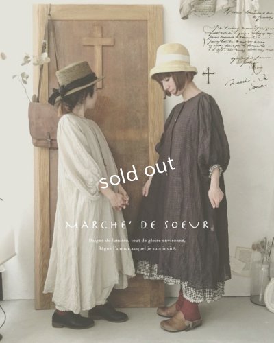 画像1: MARCHE' DE SOEUR／ふわくしゅ２wayパフワンピース・チャコール
