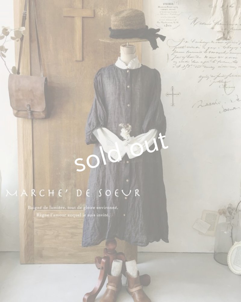 画像5: MARCHE' DE SOEUR／ふわくしゅ２wayパフワンピース・チャコール (5)