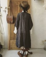 画像14: MARCHE' DE SOEUR／ふわくしゅ２wayパフワンピース・チャコール (14)