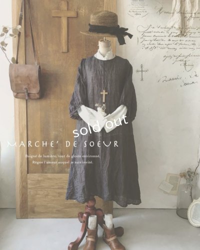 画像2: MARCHE' DE SOEUR／ふわくしゅ２wayパフワンピース・チャコール
