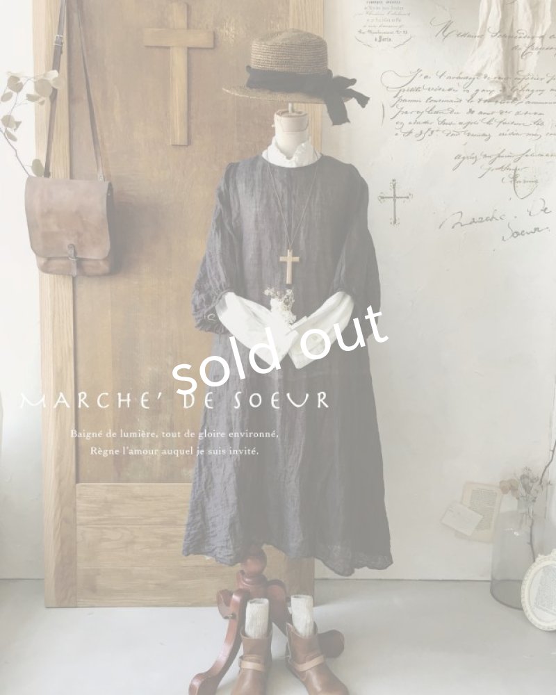 画像2: MARCHE' DE SOEUR／ふわくしゅ２wayパフワンピース・チャコール (2)