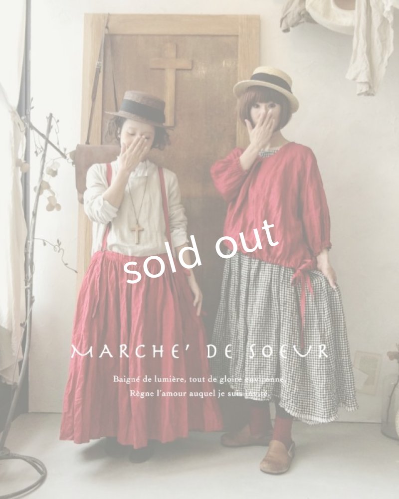 画像1: MARCHE' DE SOEUR／リボンプルオーバー・赤 (1)