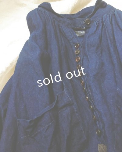 画像7: HALLELUJAH/1890's Bourgeron 1890年代 羊飼いシャツワンピース・indigo