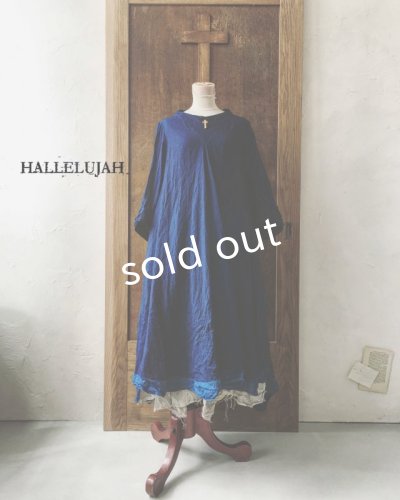 画像1: HALLELUJAH／1850年代　Bergere「グレーテルのローブ」indigo