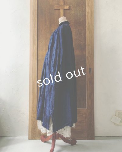 画像4: HALLELUJAH/1890's Bourgeron 1890年代 羊飼いシャツワンピース・indigo