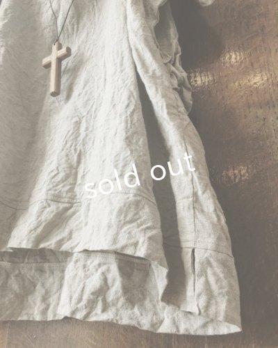 画像4: MARCHE' DE SOEUR／ベルギーリネン半袖プルオーバー・生成り