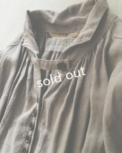 画像5: HALLELUJAH/1890's Bourgeron 1890年代 羊飼いシャツワンピース・Gray