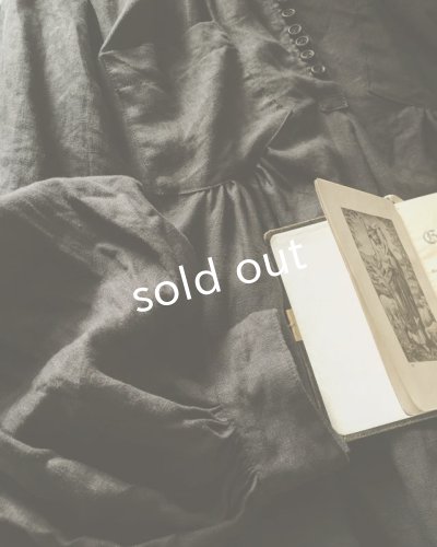 画像3: HALLELUJAH/1890's Bourgeron 1890年代 羊飼いシャツワンピース・Charcoal