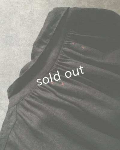 画像7: HALLELUJAH/1890's Bourgeron 1890年代 羊飼いシャツワンピース・Charcoal