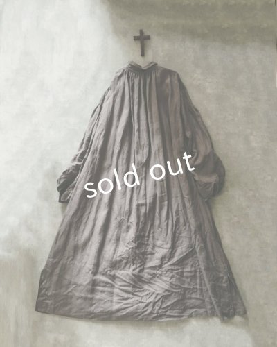 画像7: HALLELUJAH/1890's Bourgeron 1890年代 羊飼いシャツワンピース・Gray