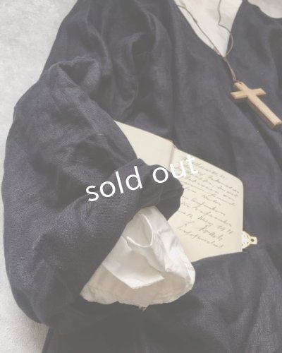 画像4: HALLELUJAH/Robe de femme de chambre 小間使いローブ・Navy