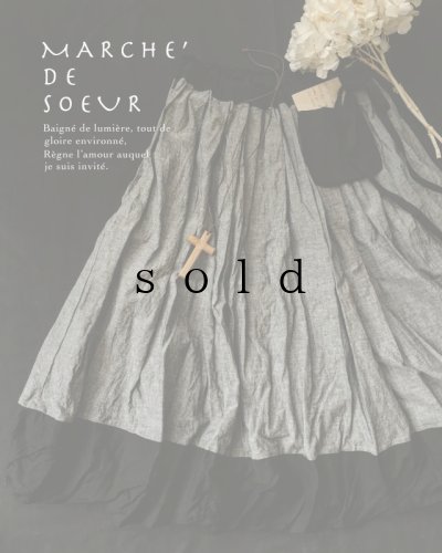画像1: MARCHE' DE SOEUR/ポケットスカート・シャンブレー×ブラック