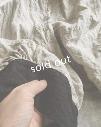 画像7: MARCHE' DE SOEUR/ベルギーリネン王様パンツ・生成り×黒