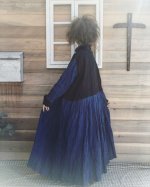画像5: MARCHE' DE SOEUR/インディゴ染めバイカラーワンピース・インディゴお袖 (5)