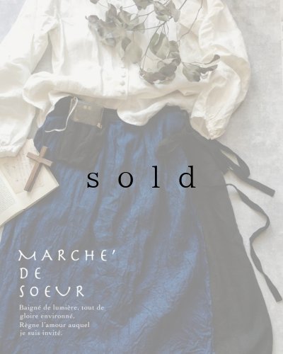 画像2: MARCHE' DE SOEUR/インディゴ染めエプロンスカート