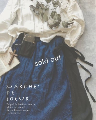 画像2: MARCHE' DE SOEUR/インディゴ染めエプロンスカート