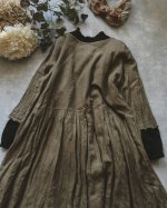 画像8: MARCHE' DE SOEUR/ウォッシュリネンワンピース・カーキブラウン (8)