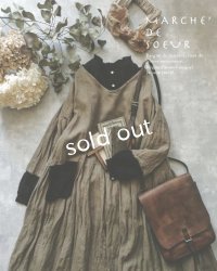 MARCHE' DE SOEUR/ウォッシュリネンワンピース・カーキブラウン