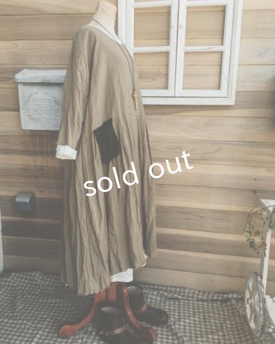 画像11: MARCHE' DE SOEUR/ウォッシュリネンワンピース・カーキブラウン