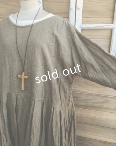 画像13: MARCHE' DE SOEUR/ウォッシュリネンワンピース・カーキブラウン
