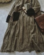 画像3: MARCHE' DE SOEUR/ウォッシュリネンワンピース・カーキブラウン (3)