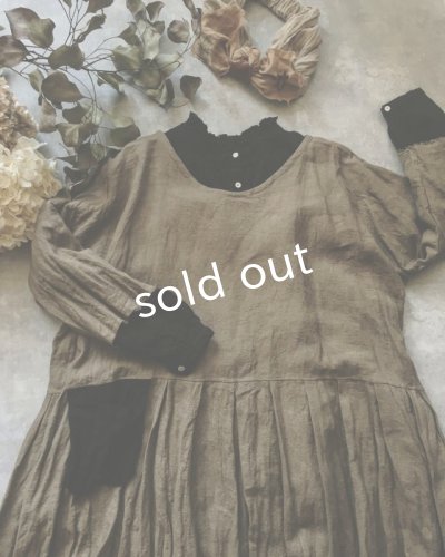 画像7: MARCHE' DE SOEUR/ウォッシュリネンワンピース・カーキブラウン