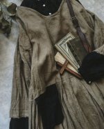 画像4: MARCHE' DE SOEUR/ウォッシュリネンワンピース・カーキブラウン (4)