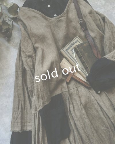 画像4: MARCHE' DE SOEUR/ウォッシュリネンワンピース・カーキブラウン