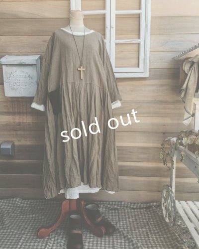 画像10: MARCHE' DE SOEUR/ウォッシュリネンワンピース・カーキブラウン