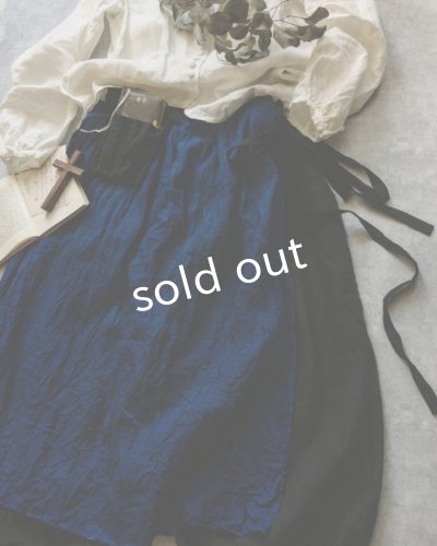 画像4: MARCHE' DE SOEUR/インディゴ染めエプロンスカート