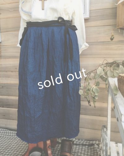 画像10: MARCHE' DE SOEUR/インディゴ染めエプロンスカート