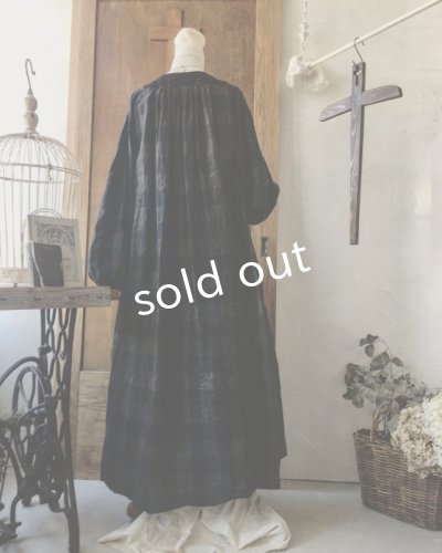 画像12: HALLELUJAH／La Bergère (1880′s)羊飼いローブ・ブロックチェック