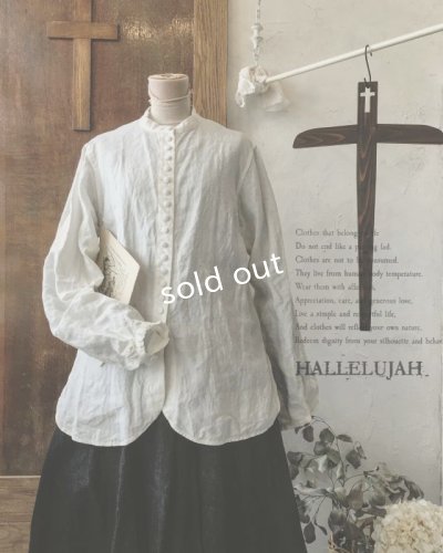 画像1: HALLELUJAH／Chemisier Victorien ヴィクトリア時代シャツ・off white