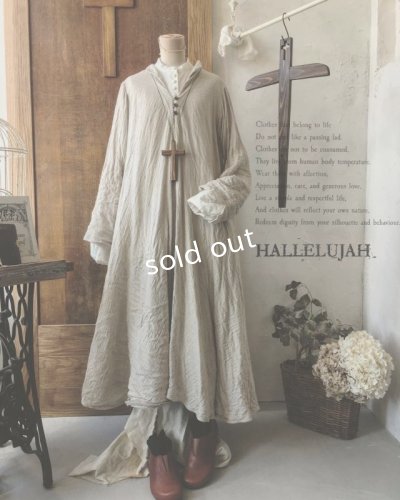 画像2: HALLELUJAH／Robe de fame de chambre　小間使いローブ・wool flax