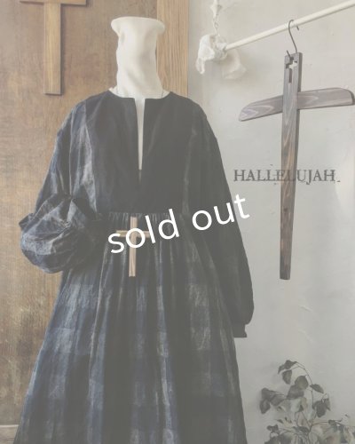 画像3: HALLELUJAH／La Bergère (1880′s)羊飼いローブ・ブロックチェック