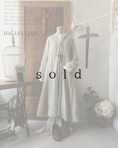 画像1: HALLELUJAH／Robe de fame de chambre　小間使いローブ・wool flax