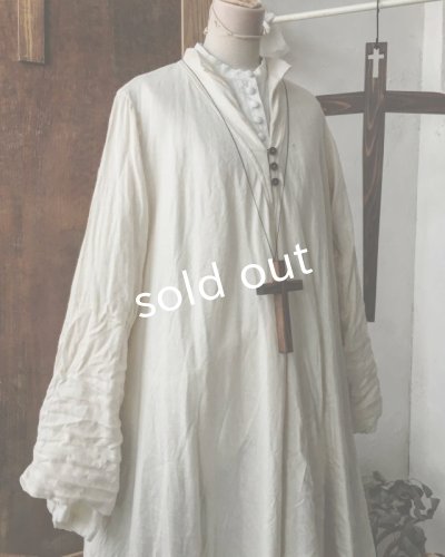 画像4: HALLELUJAH／Robe de fame de chambre　小間使いローブ・wool ivory