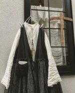 画像8: MARCHE' DE SOEUR/ウール×コットンベストワンピース・黒 (8)