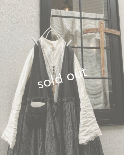 画像8: MARCHE' DE SOEUR/ウール×コットンベストワンピース・黒