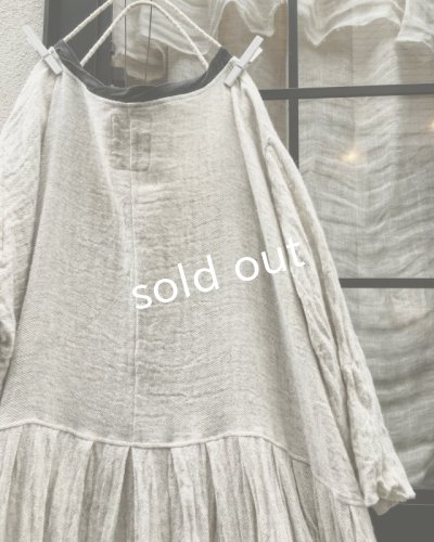 画像9: MARCHE' DE SOEUR/ウールリネンワンピース・オフ×黒リネン